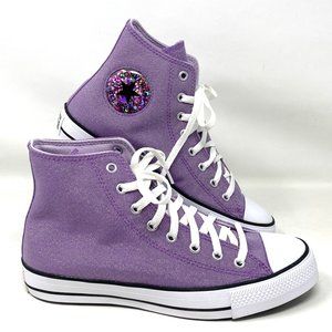 Converse Ctas HI Pale Purple White High Top Shoes Womens Sneakers Canvas 272850F